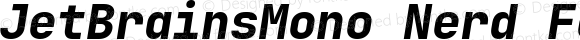 JetBrainsMono Nerd Font ExtraBold Italic