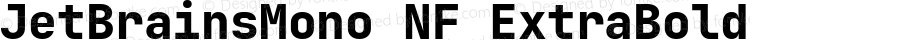 JetBrains Mono ExtraBold Nerd Font Complete Mono Windows Compatible