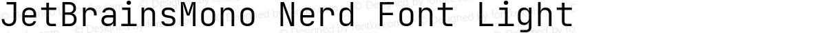 JetBrainsMono Nerd Font Light