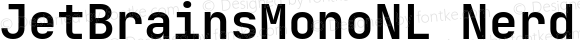 JetBrains Mono NL Bold Nerd Font Complete