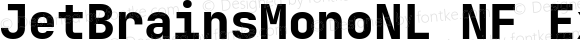 JetBrains Mono NL ExtraBold Nerd Font Complete Mono Windows Compatible