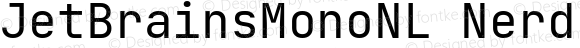 JetBrainsMonoNL Nerd Font Mono Regular