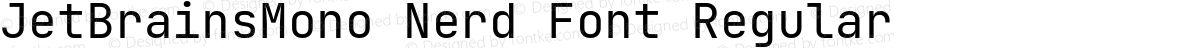 JetBrainsMono Nerd Font Regular