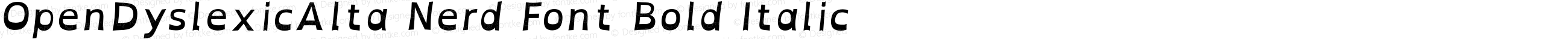 OpenDyslexicAlta Nerd Font Bold Italic