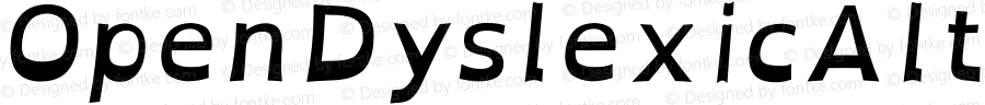 OpenDyslexicAlta Nerd Font Bold Italic