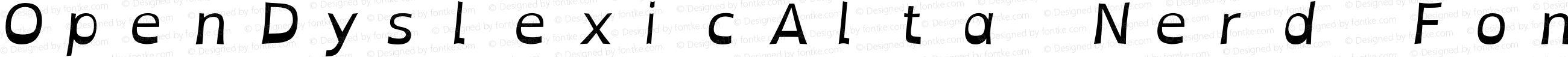 OpenDyslexicAlta Italic Nerd Font Complete Mono