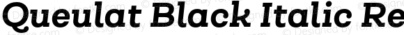 Queulat Black Italic Regular