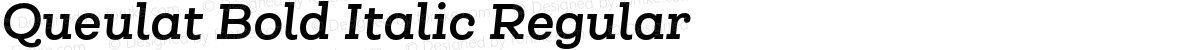 Queulat Bold Italic Regular