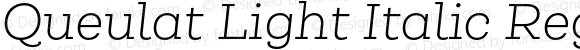 Queulat Light Italic Regular