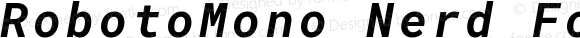 Roboto Mono Bold Italic Nerd Font Complete Mono