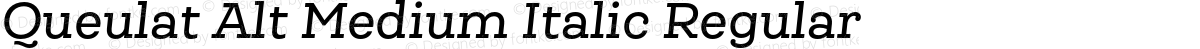 Queulat Alt Medium Italic Regular