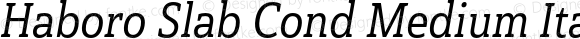Haboro Slab Cond Medium Italic Cond Medium Italic