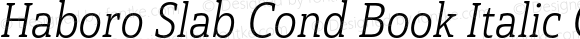 Haboro Slab Cond Book Italic Cond Book Italic