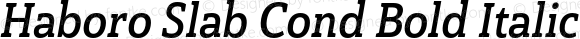 Haboro Slab Cond Bold Italic Cond Bold Italic