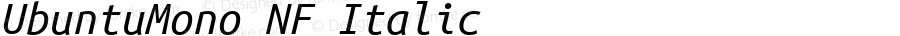 Ubuntu Mono Italic Nerd Font Complete Mono Windows Compatible