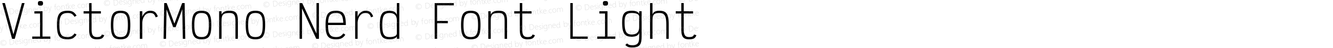 VictorMono Nerd Font Light