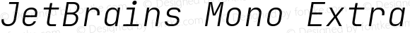 JetBrains Mono ExtraLight Italic