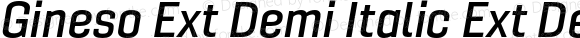 Gineso Ext Demi Italic