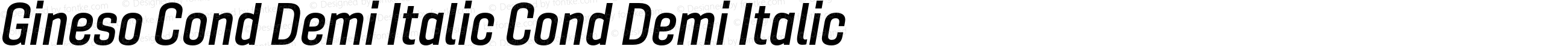 Gineso Cond Demi Italic Cond Demi Italic