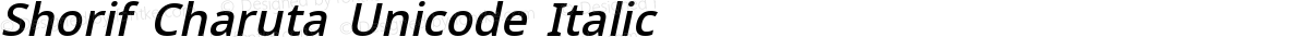 Shorif Charuta Unicode Italic