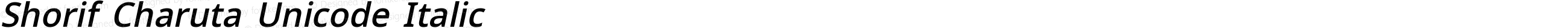 Shorif Charuta Unicode Italic