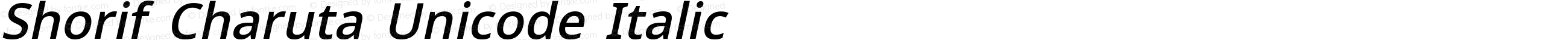 Shorif Charuta Unicode Italic