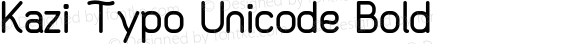 Kazi Typo Unicode Bold