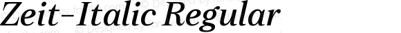 Zeit-Italic Regular