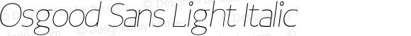 Osgood Sans Light Italic