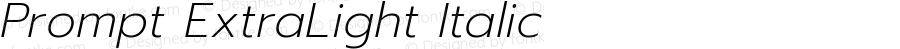 Prompt ExtraLight Italic