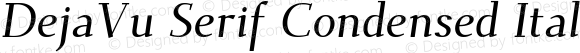 DejaVu Serif Condensed Italic