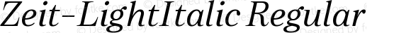 Zeit-LightItalic Regular