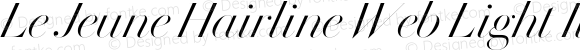 Le Jeune Hairline Web Light Italic