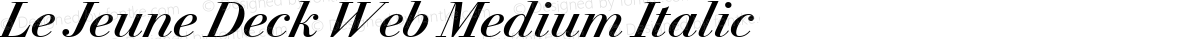 Le Jeune Deck Web Medium Italic