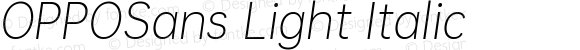 OPPOSans Light Italic
