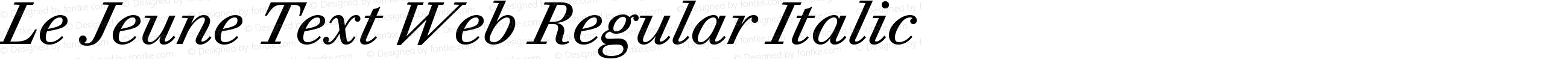 Le Jeune Text Web Regular Italic