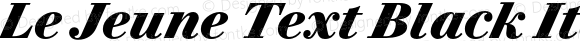 Le Jeune Text Black Italic