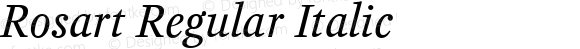 Rosart Regular Italic