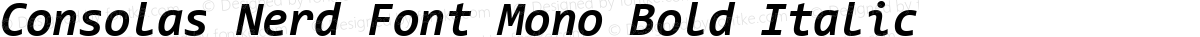 Consolas Nerd Font Mono Bold Italic