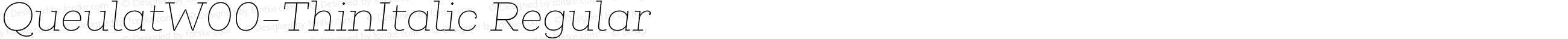 Queulat W00 Thin Italic
