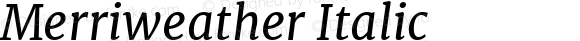 Merriweather Italic