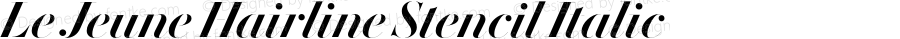 LeJeuneHairline-StencilItalic