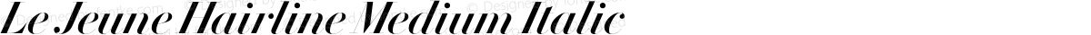 Le Jeune Hairline Medium Italic