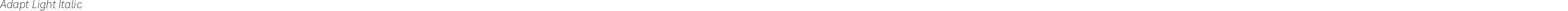 Adapt Light Italic