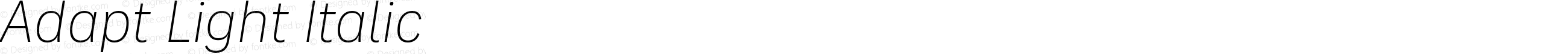 Adapt Light Italic