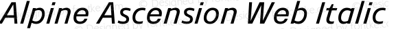 Alpine Ascension Web Italic Version 1.001;PS 1.1;hotconv 1.0.72;makeotf.lib2.5.5900