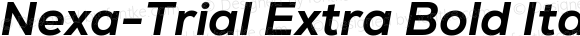 Nexa-Trial Extra Bold Italic