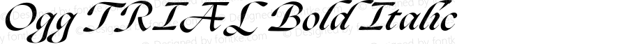 Ogg TRIAL Bold Italic