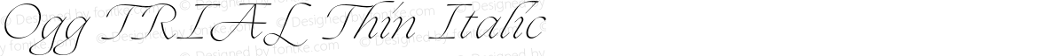 Ogg TRIAL Thin Italic