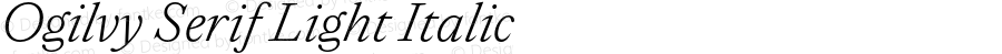 Ogilvy Serif Light Italic